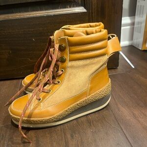 See by Chloe Tan Women's Wedge Boots size EU 38